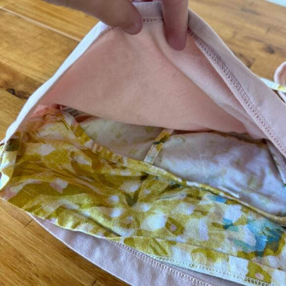 Anthropologie Daily Practice Double Layer Pink Crop Tank Bra Size Medium - Picture 3 of 4